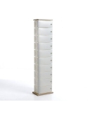 Scarpiera modello FLUIDA WOOD 10 cassetti  base in legno naturale di Emporium - Salvaspazio Slim